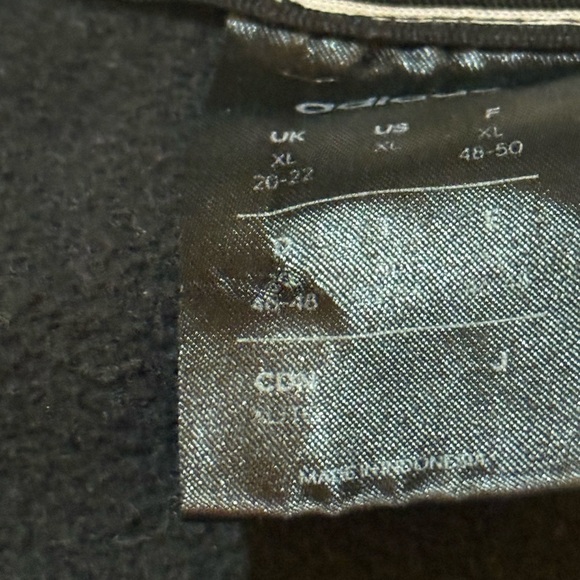 Adidas Men's Black Crewneck Sweater with White Stripes - Picture 3 of 6